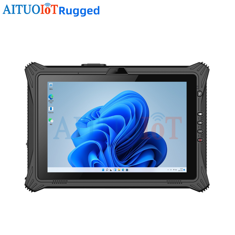 10.1″ 5G Rugged Tablet Windows 11 with NFC, RJ45 Port, RS232, Car Holder, Docking, Dual Battery IP65 Waterproof Industrial Tablet