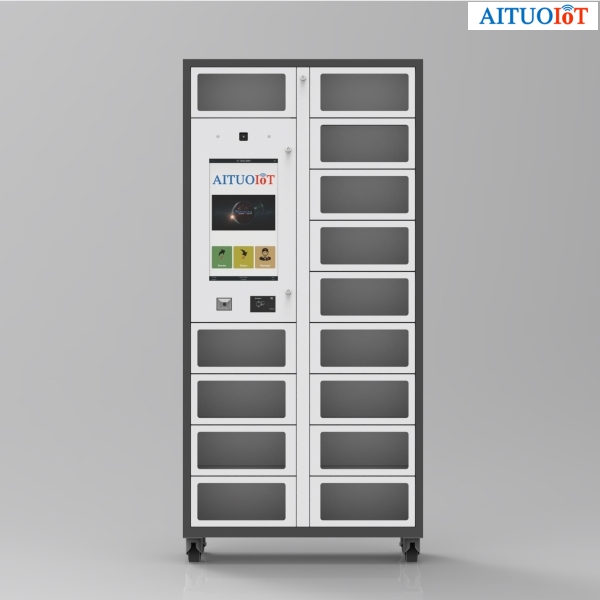 Intelligent Tool Locker for Medical tools and samples management with 14 doors Kiosk & 18 doors Sub-cabinet